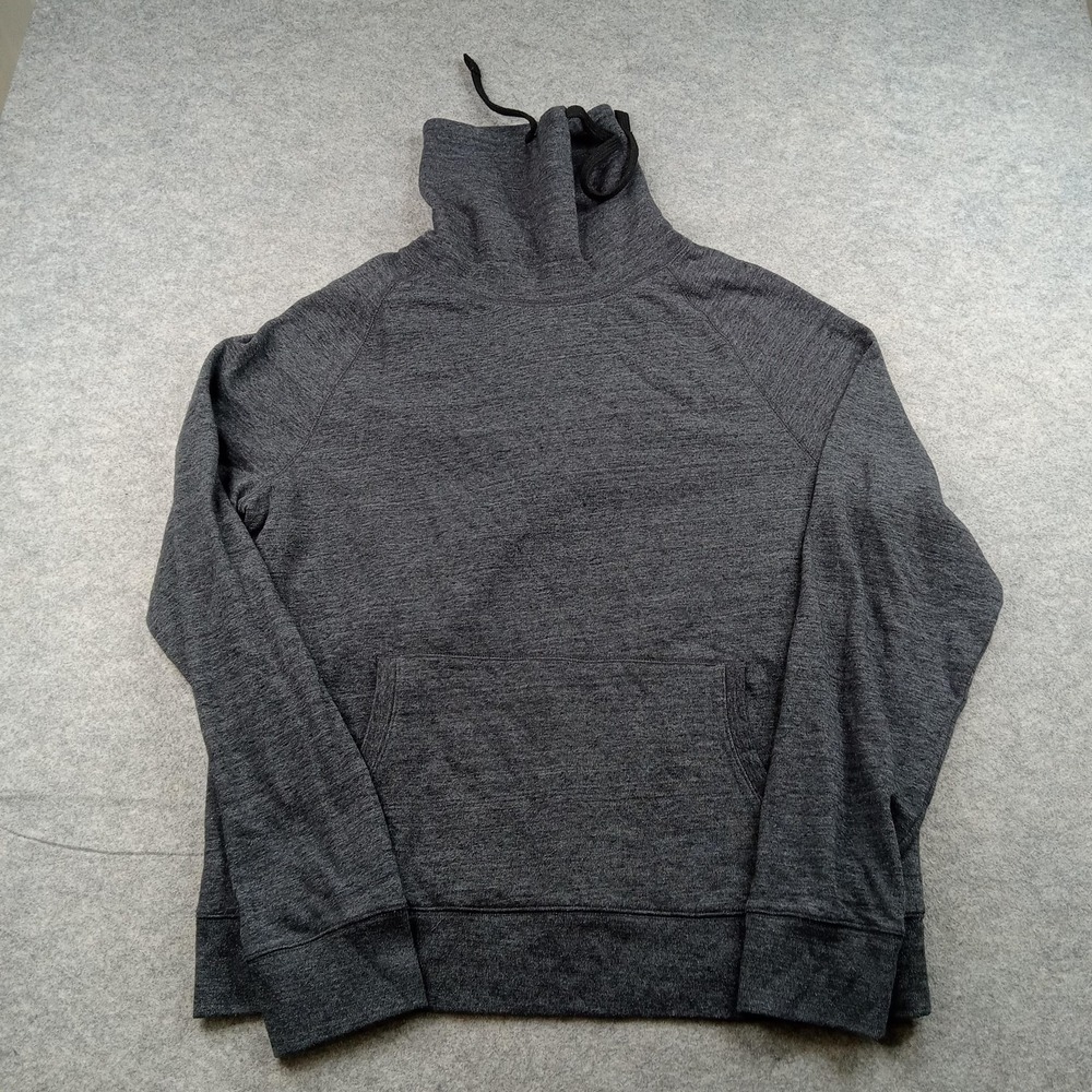 Express Sweatshirt Mens 2XL Gray Fleece Pullover High Neck‎ Kangaroo Pocket